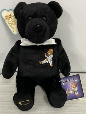 Vintage With Tags 9" Holy Bears MARTIAL ARTS! 2003 Bean Bag Plush